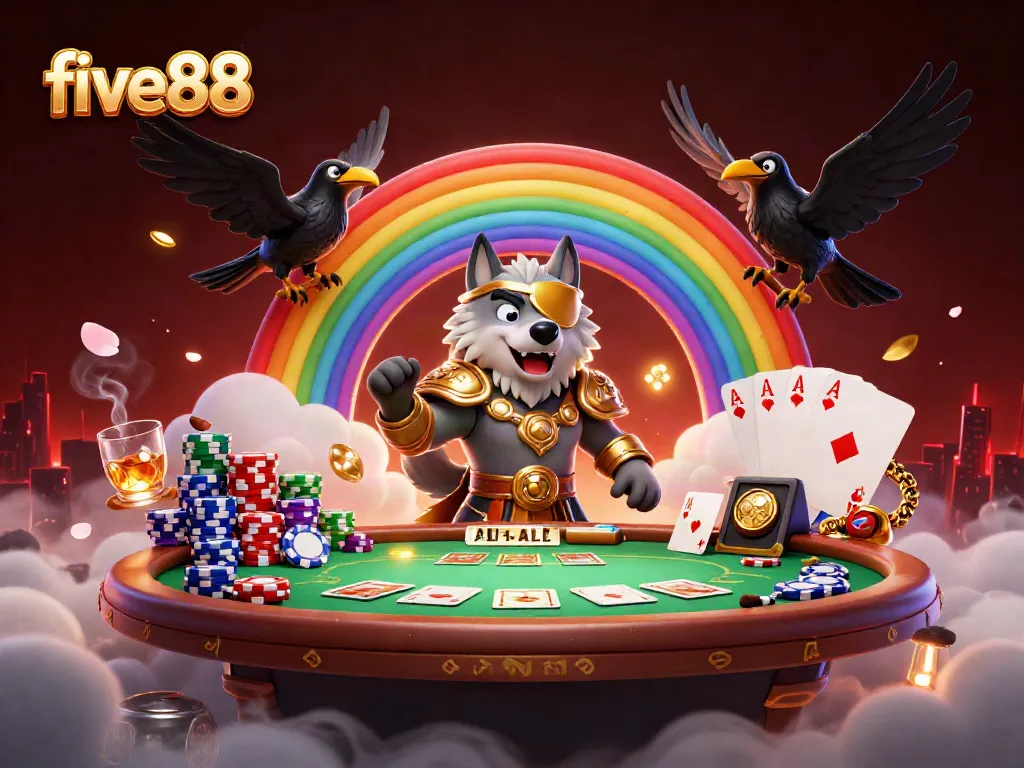 Engage with the dynamic world of five88 through exclusive poker action and vibrant casino elements.