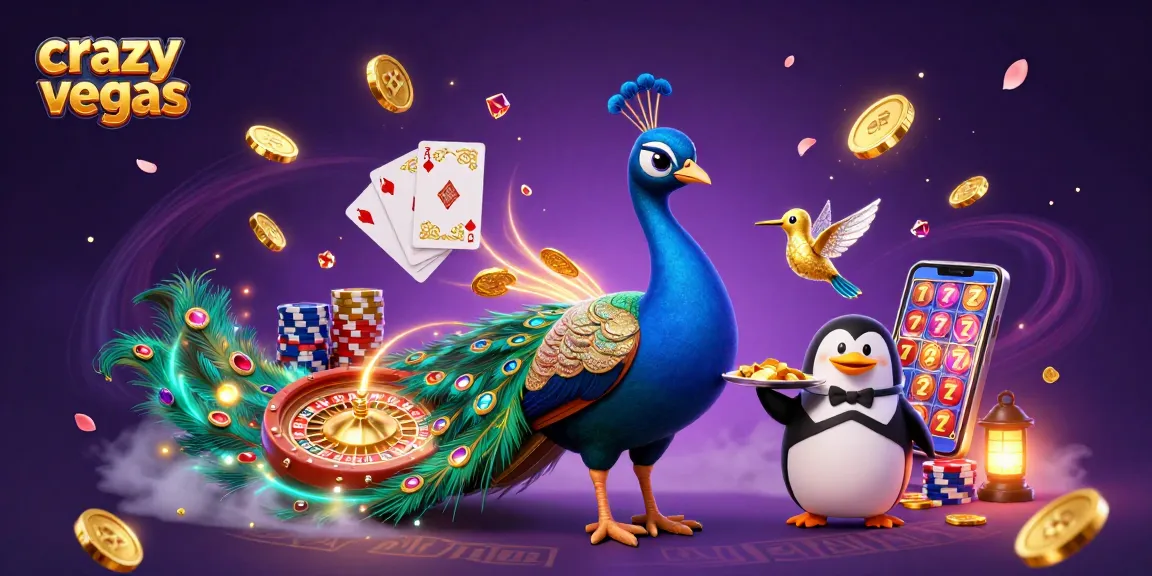 Experience the thrill of crazyvegas with a dazzling scene of vibrant casino characters and exciting bonuses.